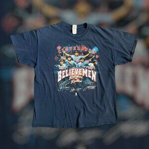 2016 XL Jerzees Cleveland Indians Guardians Believemen navy blue t shirt WS